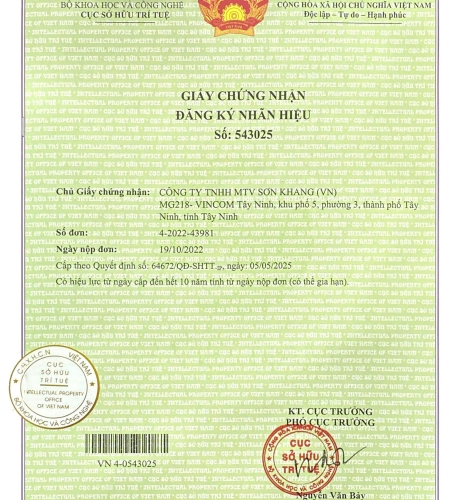 Giấy chứng nhận đăng ký nhãn hiệu