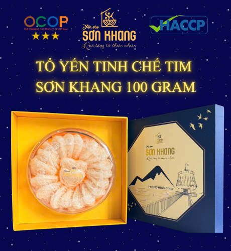 HỘP TỔ YẾN TINH CHẾ TIM SƠN KHANG – 100 GRAM