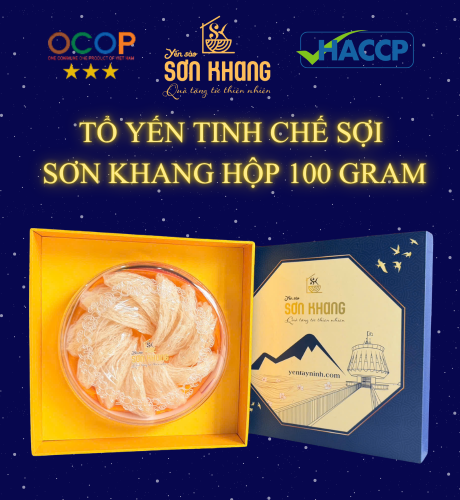 HỘP TỔ YẾN TINH CHẾ SỢI SƠN KHANG – 100 GRAM