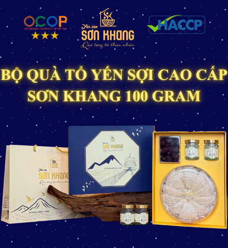 Bộ quà tổ yến tinh chế sợi cao cấp Sơn Khang 100 gram